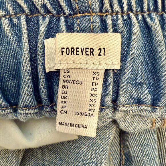 Forever 21 Drawstring Elastic Waistband Denim Joggers for Women (XS) - Picture 6 of 10